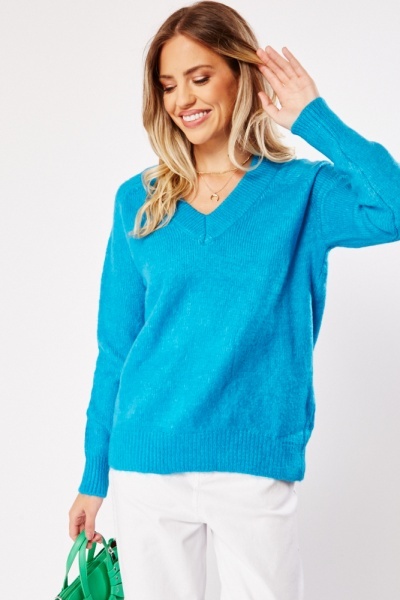 Image of Raglan Sleeve Knitted Jumper