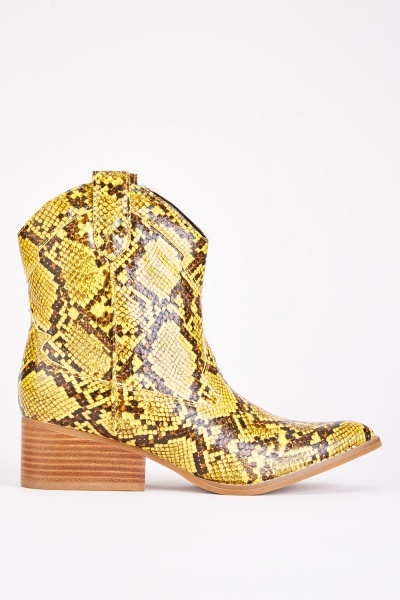 Image of Snake Skin Court Cowboy Boots
