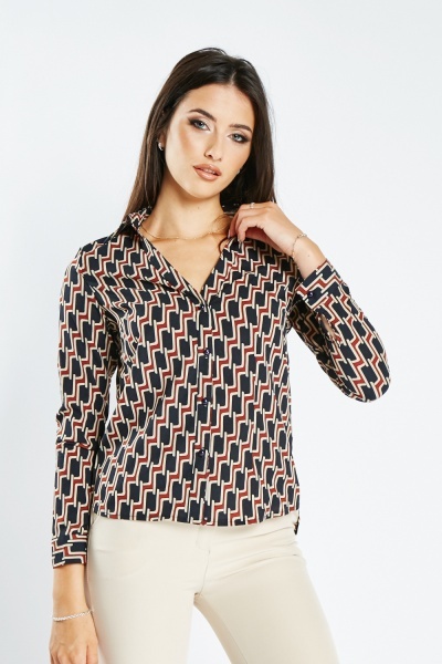 All Over Printed Buttoned Shirt