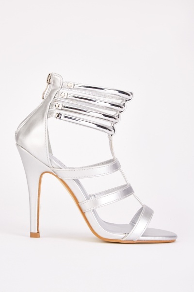 Metal Plated Bangle Strap Sandals