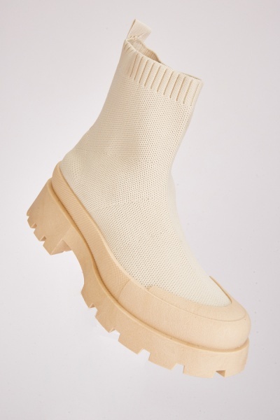 Image of Chunky Knit Ankle Boots