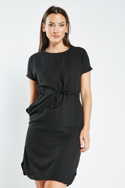 Image of Short Sleeve Casual Textured Dress