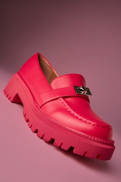 Image of Chunky Heel Detailed Loafers
