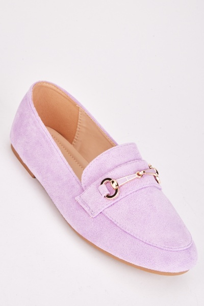Image of Suedette Penny Loafers