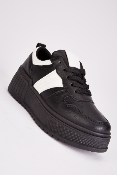 Image of High Platform Lace Up Trainers