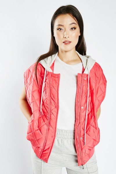 Image of Quilted Hooded Gilet