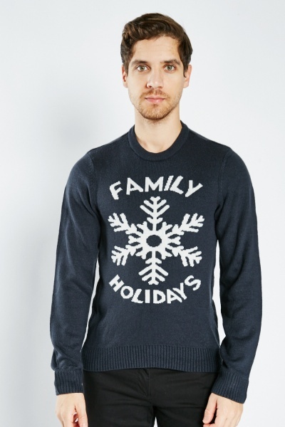 Graphic Knitted Mens X-Mas Jumper