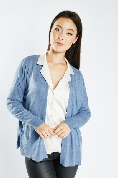 Image of Open Front Knit Cardigan