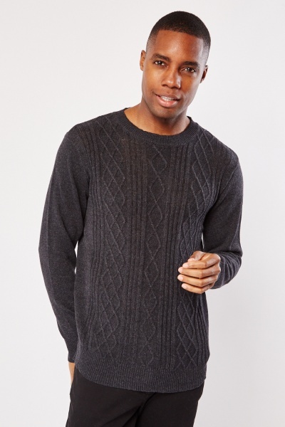 Mixed Cable Knit Jumper