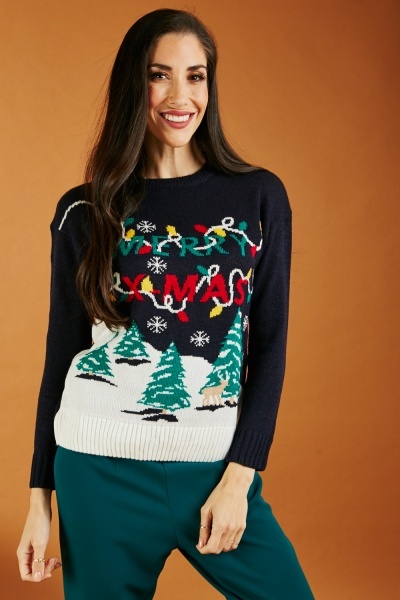 Image of Christmas Round Neck Knit Jumper