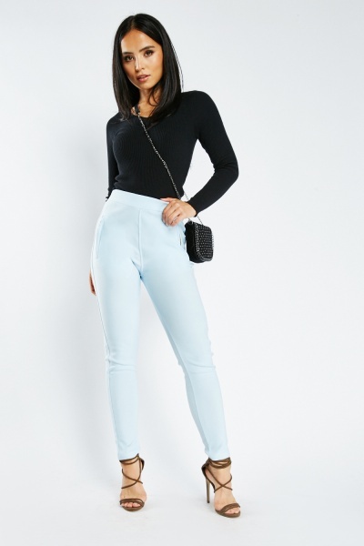 Slim Fit Zipped Side Trousers