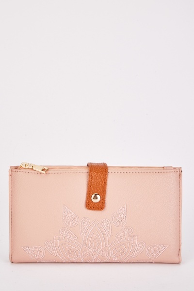 Image of Embroidered Textured Purse