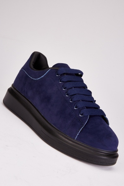 Suedette Chunky Sole Mens Trainers