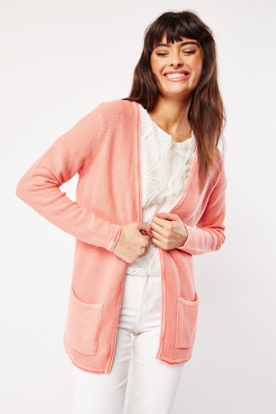 Image of Speckled Cotton Open Cardigan