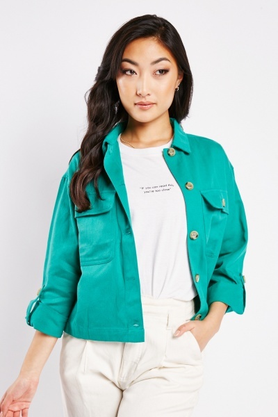 Image of Button Up Cotton Jacket