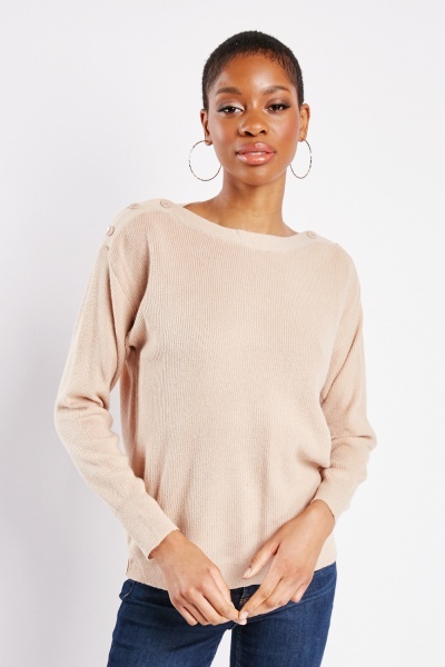 Image of Button Insert Knit Jumper