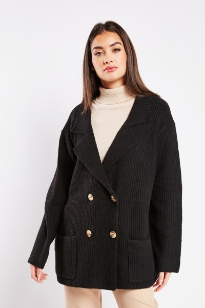 Image of Double Breasted Chunky Knit Cardigan