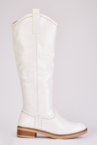 Studded Trim Rodeo Boots