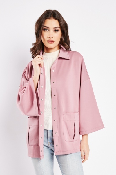 Flared Sleeve Collared Casual Jacket