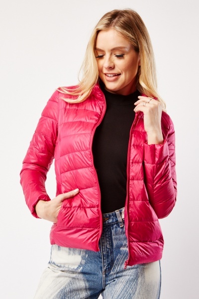 Image of Quilted Zip Side Pockets Jacket