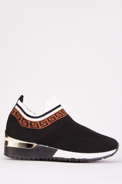 Monogram Knitted Slip On Trainers