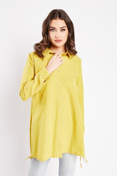 Image of Buttoned Longline Classic Shirt