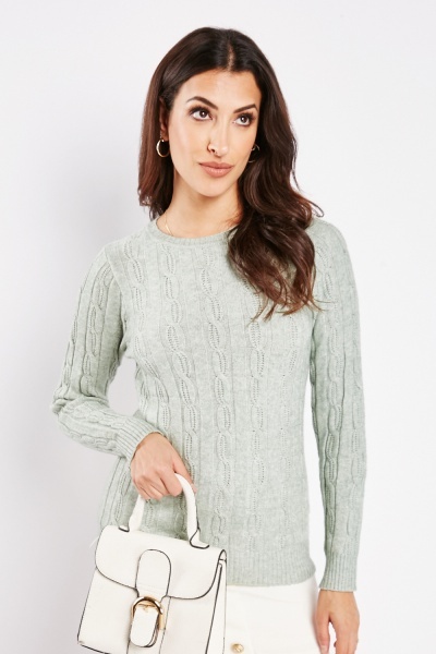 Plaited Cable Knit Jumper