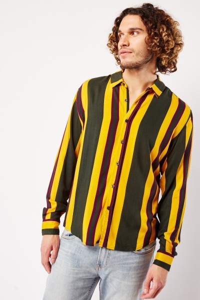 Vertical Striped Mens Shirt