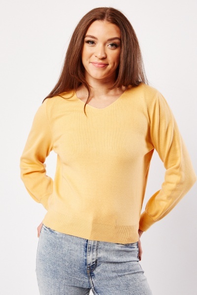 Image of V Neck Knit Sweater