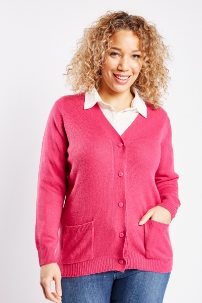 Front Pockets Casual Cardigan