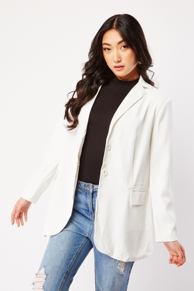 Image of Single Breasted Buttoned Blazer