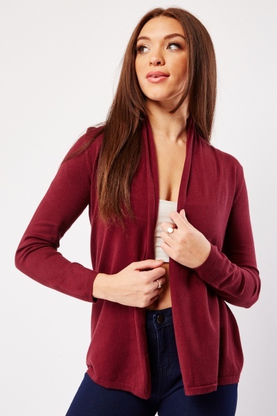Image of Open Front Soft Knit Cardigan