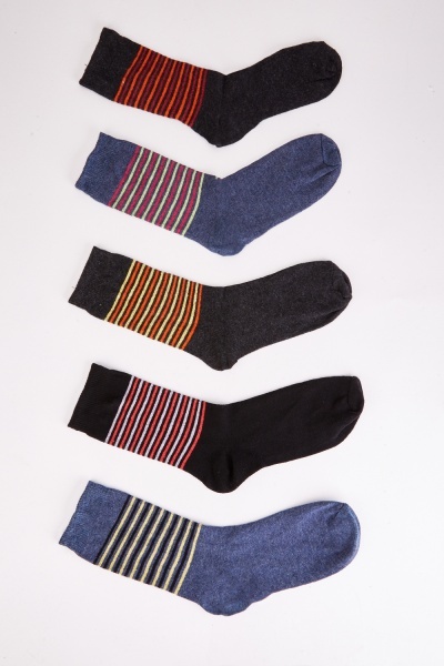 Pack of 12 Striped Womens Socks