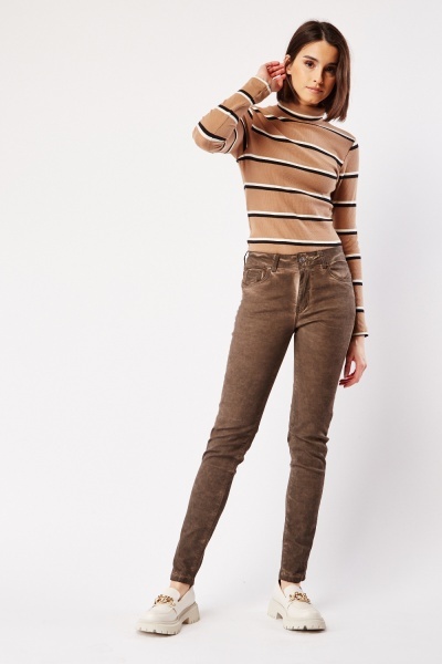 Image of Mid Rise Skinny Jeans