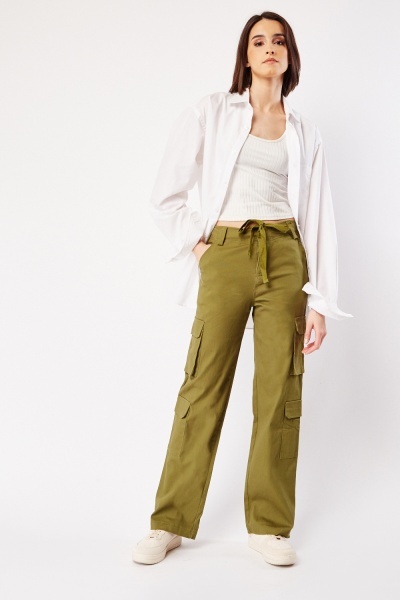 Multiple Flap Pockets Utility Trousers
