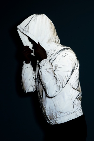 Image of Reflective Zipped Hooded Jacket