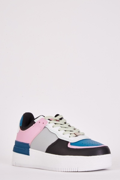 Colour Block Platform Sneakers