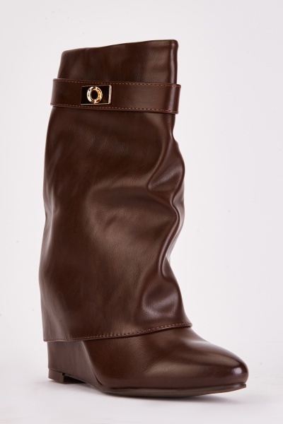 Overlay Slouchy Wedge Boots