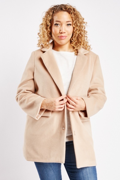 Lapel Front Single Breasted Coat