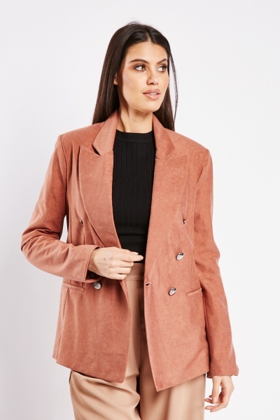 Image of Double Breasted Lapel Collared Blazer