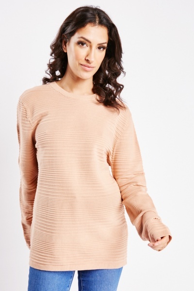 Image of Ribbed Cotton Knit Jumper