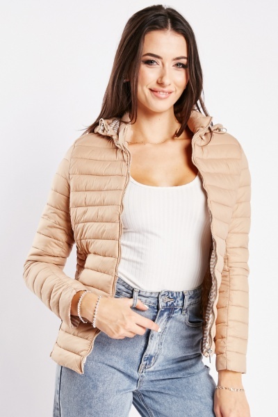 Quilted Hooded Casual Jacket