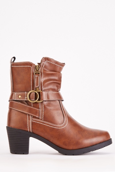 Image of O-Ring Strap Ankle Boots