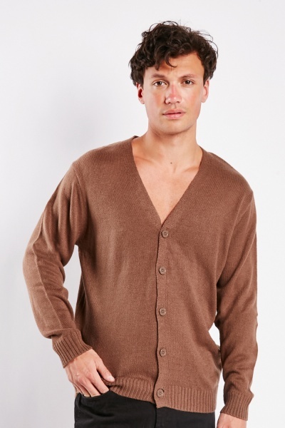 Button Up Mens Knit Cardigan