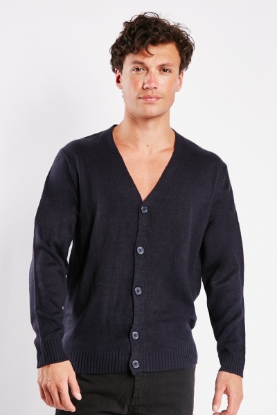 Image of Button Up Mens Knit Cardigan