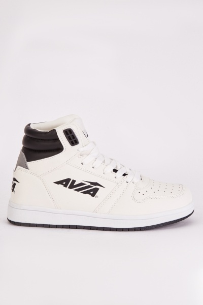 Contrasted Logo High Top Trainers