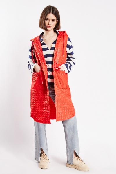 Image of Oversized Pocket Front Quilted Gilet