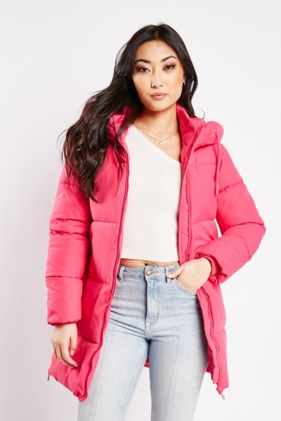 Hood Attached Quilted Jacket