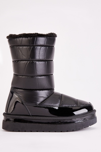 Quilted Platform Winter Boots
