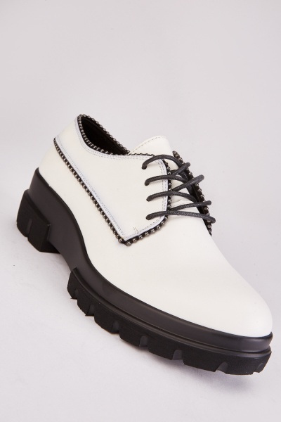 Image of Monochrome Wedge Brogue Shoes